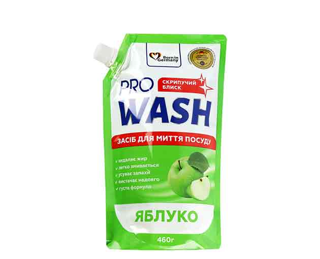 PRO WASH PRO WASH ჭურჭლის სარეცხი სითხე ვაშლი 460მლ